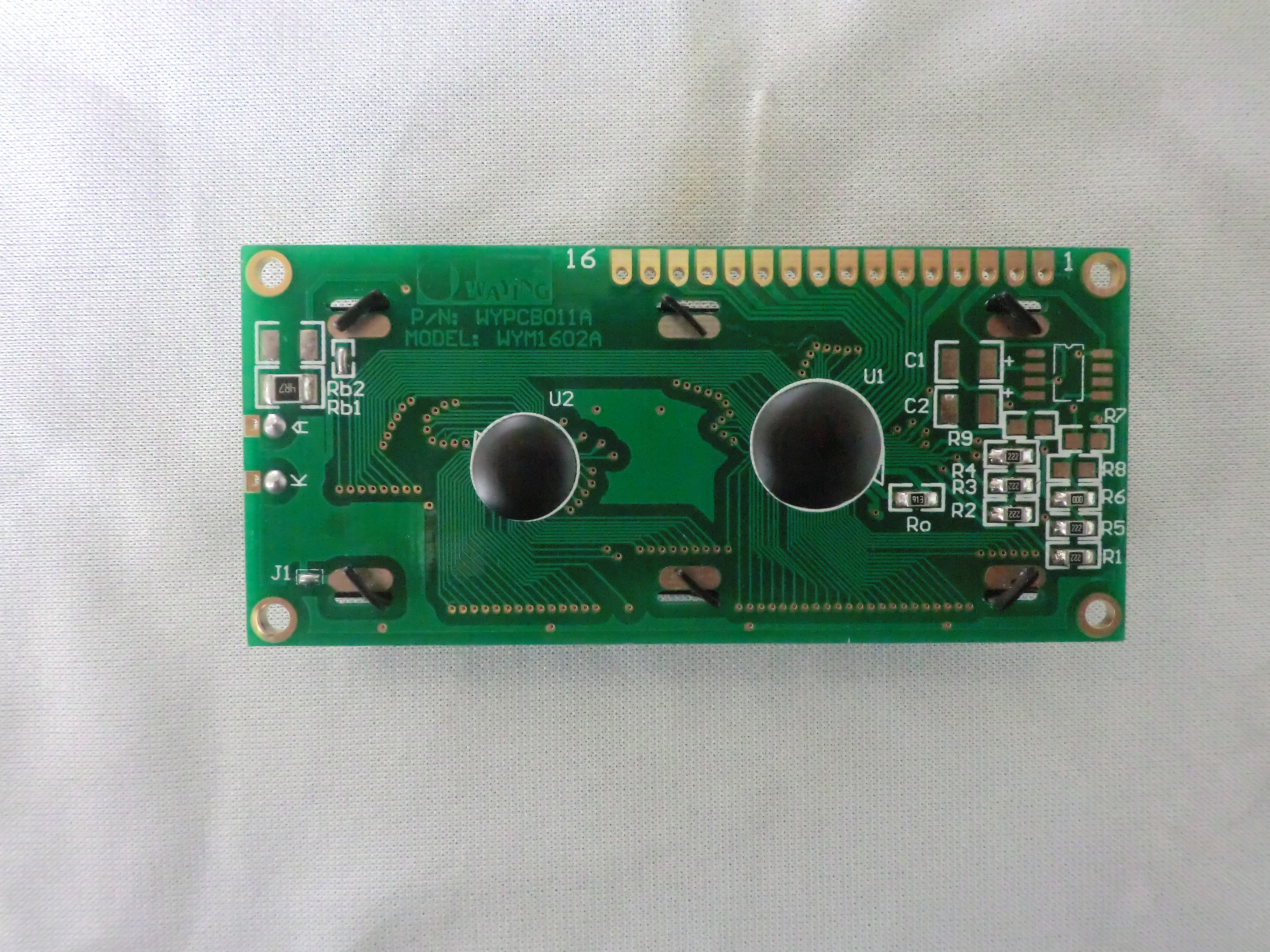 JX1601K单色液晶屏生产厂家-字符点阵液晶屏原厂供